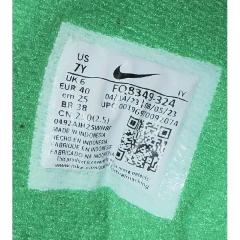 Nike Air Max Penny 1 Kids 7Y Pre-Owned‎ Basketball Shoes Green White FQ8349-324